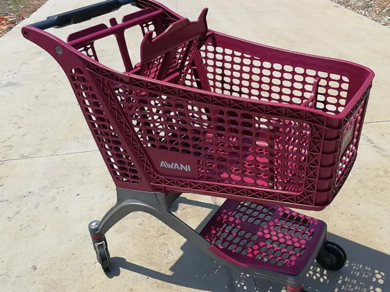 All-plastic shopping trolley