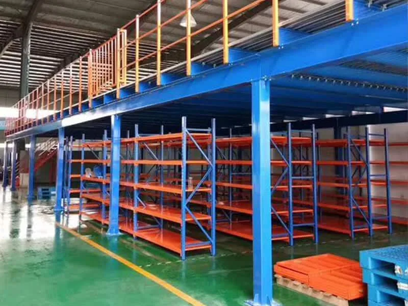 Mezzanine racking for flexible use of space