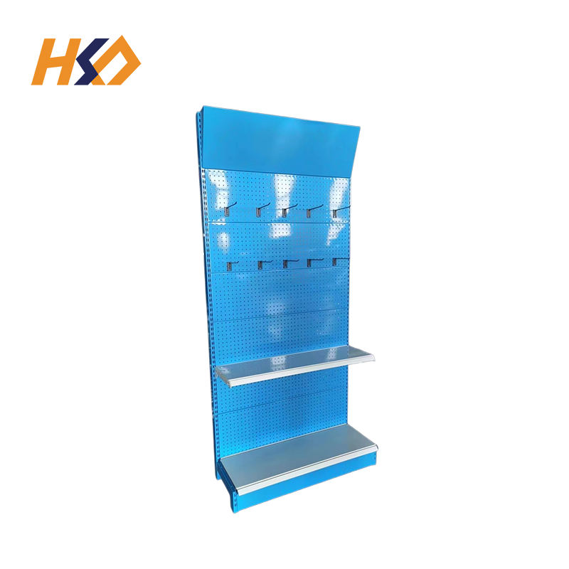 Blue Custom Made Hanging Tool Display Rack