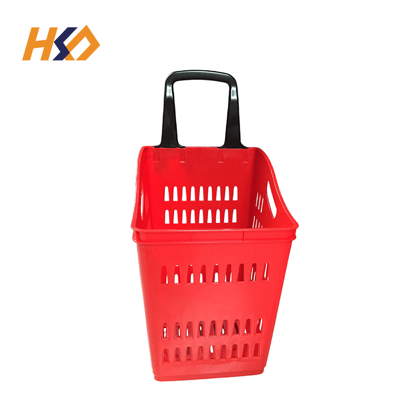 High Back Four Wheel Pull Up Basket