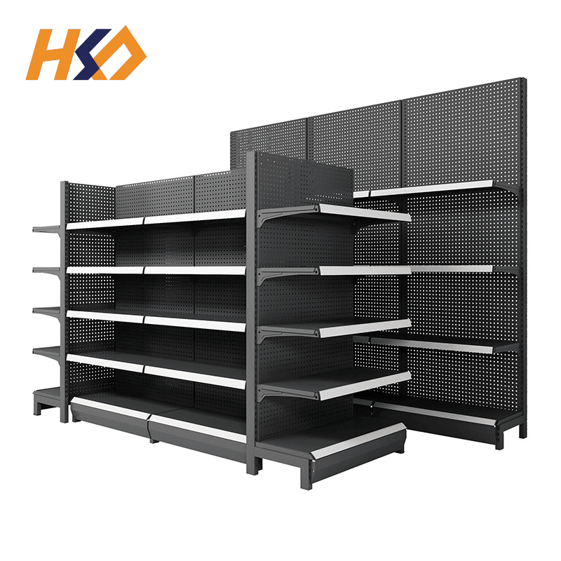 Metal Adjustable Supermarket Perforated Shelf