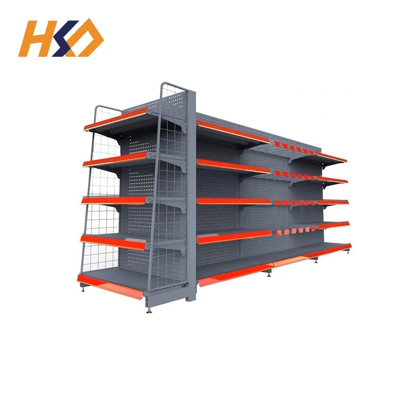 Supermarket Gondola Shelf Metallic Rack